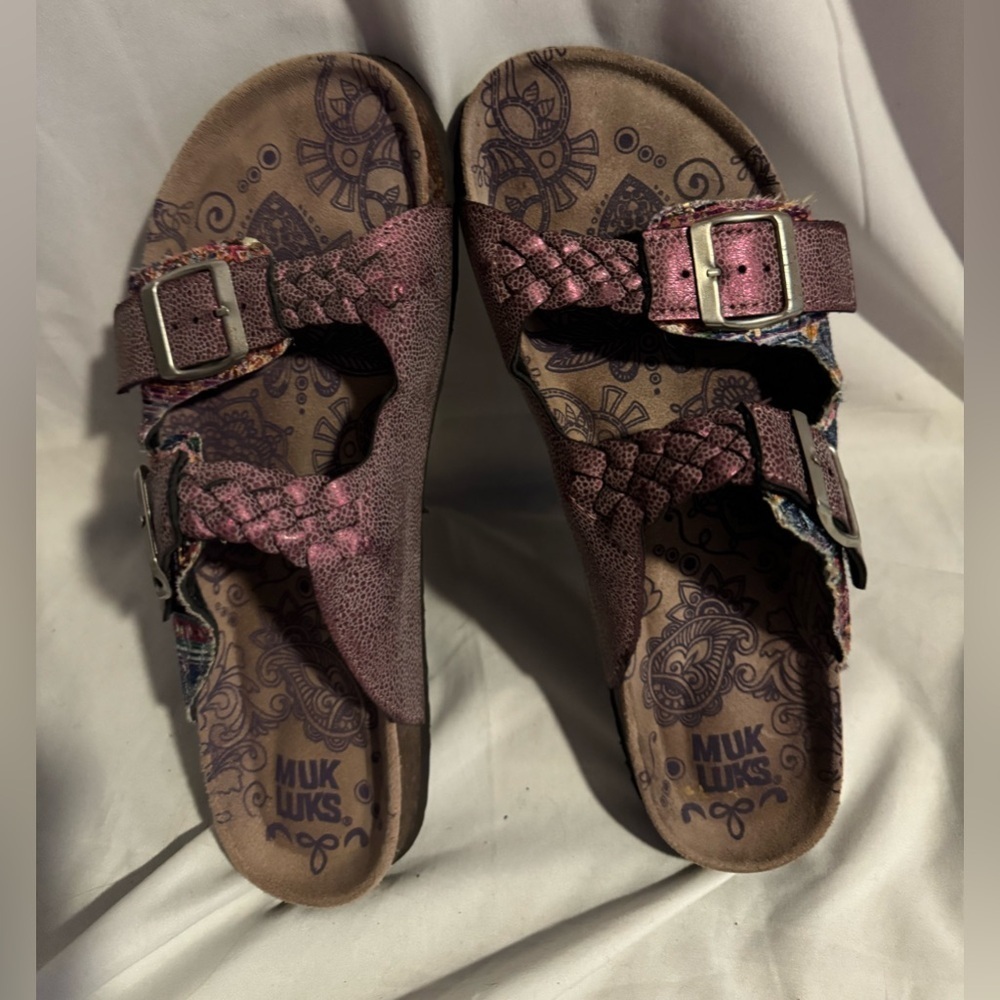 Muk Luks Purple Sandals